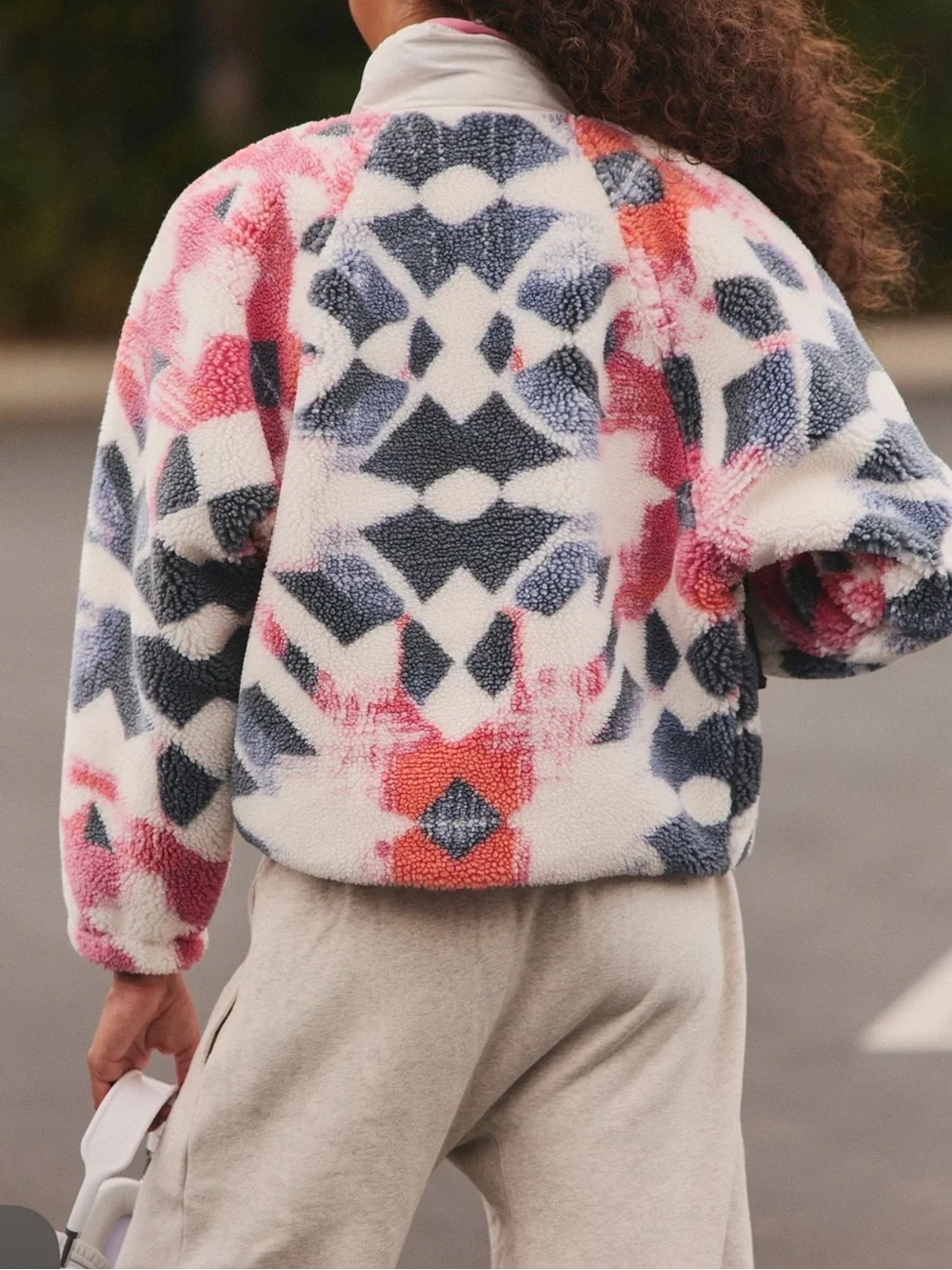 NWT Free People Movement Hit The Slopes Printed Fleece Jacket XS Mystic Meadow - Picture 2 of 9